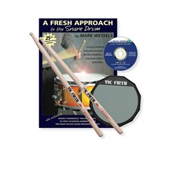 VIC FIRTH FASP Fresh Approach Starter Pack (includes SD1, practice pad and набор для начинающих (тренировочный пэд, палочки, DVD - фото 79971
