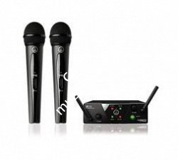 AKG WMS40 Mini2 Vocal Set BD US45A/C (660.700&662.300) - вокальная радиосистема с 2-мя ручными передатчиками, капсюль D88 - фото 81210
