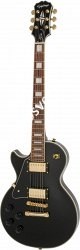 EPIPHONE LES PAUL CUSTOM PRO LEFT HANDED EBONY левосторонняя электрогитара, цвет чёрный - фото 81272