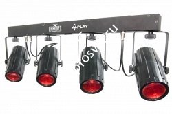 CHAUVET 4 Play комплект из 4 светодиодных эффектов 'лунный цветок' на Т-образной перекладине и транспортировочного чехла - фото 81739