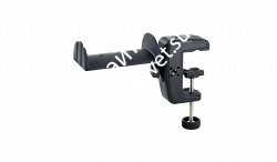 K&M 16085-000-55 держатель для наушников на струбцине, для микрофонной стойки или стола, поворотный - фото 82142