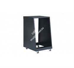 K&M 48260-021-55 наклонный рэк на 21 RU, на колёсах, глубина: верх 42 см, низ 56 см, высота 107 см, сталь, чёрный, вес 18,56 кг - фото 82817