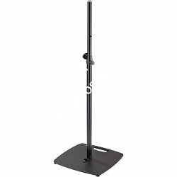 K&M 26734-000-55 стойка для акустической системы с квадратным основанием, диаметр 35мм, высота 110-181 см, сталь, чёрная - фото 82866