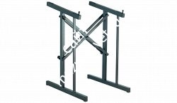 K&M 42040-000-55 раздвижная стойка под микшер шириной до 48 см, ш. 52 см, в. 72 см, нагрузка до 40 кг, алюминий, чёрный - фото 83169