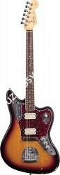 FENDER KURT COBAIN JAGUAR 3-COLOR SUNBURST, электрогитара, именная модель Kurt Cobain, цвет трёхцветный санбёрст, кейс - фото 83867