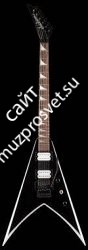 JACKSON JS32 KING V™ электрогитара, цвет черный с белыми гранями - фото 84237