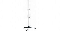 K&M 19900-300-55 прямая микрофонная стойка на треноге, 3 сложения, выс 62-148 см, разъём 3/8', сталь, пластик, чёрная - фото 84472