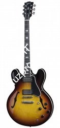 GIBSON MEMPHIS ES-335 SUNSET BURST полуакустическая электрогитара с кейсом, цвет сансет бёрст - фото 84568