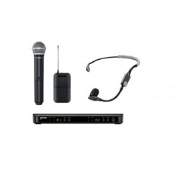 SHURE BLX1288E/SM35 M17 662-686 MHz двухканальная радиосистема с головным микрофоном SM35 и ручным передатчиком SM58 - фото 87025