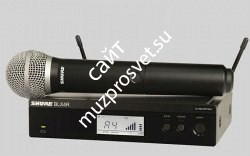 SHURE BLX24RE/PG58 M17 662-686 MHz радиосистема вокальная с ручным передатчиком PG58. Кронштейны для крепления в рэк в комплекте - фото 87153