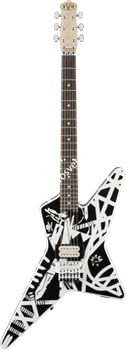 EVH Striped Series Star, Rosewood Fingerboard, Black & White Stripe Электрогитара, модель Wolfgang WG Standard, цв. черно-белый - фото 89236