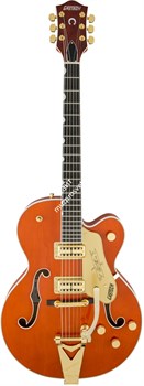 Gretsch G6120T Players Edition Nashville, Bigsby, Filter'Tron, Orange Stain Электрогитара полуакуст., цвет оранж, матовый - фото 89294