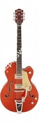 Gretsch G6120SSL-OFLM Brian Setzer Nashville, Bigsby, TV Jones, Tiger Flame Maple, Lacquer Электрогитара п/а, цвет красный лак - фото 89328