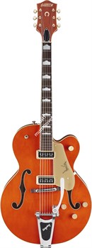 Gretsch G6120DE Duane Eddy Signature Hollow Body, Bigsby, RW F-board, Desert Sunrise, Lacquer Электрогитара п/а, оранжевый лак - фото 89390