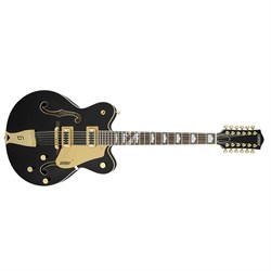 Gretsch G5422G-12 Electromatic Hollow Body Double-Cut 12-String, Gld Hw, Black Электрогитара полуакустическая, цвет черный - фото 89455
