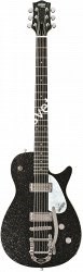 Gretsch G5265 Electromatic® Jet Baritone with Bigsby®, Rosewood Fingerboard, Black Sparkle Электрогитара, цвет черный металлик - фото 89498