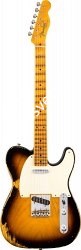 Fender Custom Shop 1953 Heavy Relic Telecaster, Maple Fingerboard, Wide-Fade 2-Color Sunburst Электрогитара - фото 89987