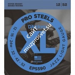 D'ADDARIO EPS590 SET ELEC GTR PROST JAZZ LITE Струны для электрогитары Jazz Light 12-52 D`Addario - фото 90544