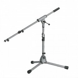 K&M 25900-370-87 низкая микрофонная стойка журавль, металлические узлы, высота 425-645 мм, длина журавля 470-775 мм, Soft Touch - фото 90907