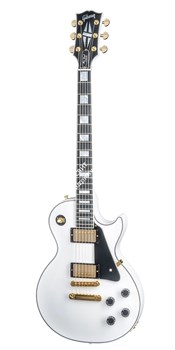 GIBSON CUSTOM LES PAUL CUSTOM ALPINE WHITE электрогитара с кейсом, цвет белый, фурнитура Gold - фото 91746