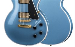 GIBSON CUSTOM LES PAUL CUSTOM PELHAM BLUE электрогитара с кейсом, цвет синий, фурнитура Gold - фото 91761