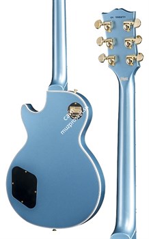 GIBSON CUSTOM LES PAUL CUSTOM PELHAM BLUE электрогитара с кейсом, цвет синий, фурнитура Gold - фото 91762