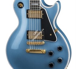 GIBSON CUSTOM LES PAUL CUSTOM PELHAM BLUE электрогитара с кейсом, цвет синий, фурнитура Gold - фото 91764