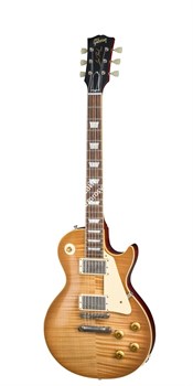 GIBSON CUSTOM LES PAUL STANDARD FIGURED TOP COOPER BURST электрогитара с кейсом, цвет медный берст, фурнитура никель - фото 91874