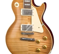 GIBSON CUSTOM LES PAUL STANDARD FIGURED TOP COOPER BURST электрогитара с кейсом, цвет медный берст, фурнитура никель - фото 91876