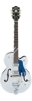 GRETSCH GUITARS G6118T Players Edition Anniversary Bigsby®, Filter'Tron Pickups, 2-Tone Iridium Silver/Azure Metallic полуакусти - фото 91989