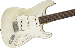 FENDER 2018 POSTMODERN STRAT® RW - JOURNEYMAN RELIC® - AGED OLYMPIC WHITE Электрогитара с кейсом, цвет кремовый - фото 93163