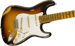 FENDER 2018 HEAVY RELIC® 1958 STRATOCASTER® - CHOCOLATE 3-COLOR SUNBURST Электрогитара с кейсом, 3-х цветный санберст - фото 93188