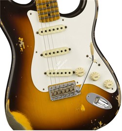 FENDER 2018 HEAVY RELIC® 1958 STRATOCASTER® - CHOCOLATE 3-COLOR SUNBURST Электрогитара с кейсом, 3-х цветный санберст - фото 93189