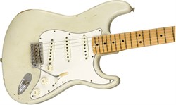 FENDER 2018 RELIC® 1968 STRATOCASTER® - AGED OLYMPIC WHITE Электрогитара с кейсом, цвет кремовый - фото 93228
