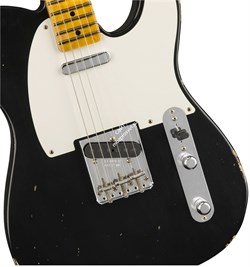 FENDER 2018 RELIC® 1954 TELECASTER - AGED BLACK Электрогитара с кейсом, цвет черный - фото 93279
