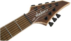 JACKSON MM JUGGERNAUT HT 7 FM AMB TGR EYE Электрогитара именная Misha Mansoor, цвет коричневый - фото 93696
