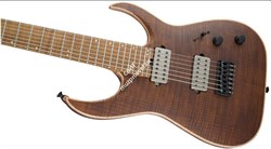 JACKSON MM JUGGERNAUT HT 7 FM AMB TGR EYE Электрогитара именная Misha Mansoor, цвет коричневый - фото 93697