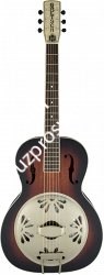 GRETSCH G9240 Alligator™ Round-Neck, Mahogany Body Biscuit Cone Resonator Guitar, 2-Color Sunburst Резонаторная гитара, цвет сан - фото 94477