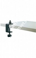 K&M 23700-300-55 настольный держатель-струбцина для микрофона с резьбой 3/8', сталь, черный - фото 94789