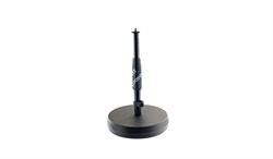 K&M 23325-300-55 настольная микрофонная стойка прямая, звукопоглощающая литая основа, в 217-347 мм, черная - фото 95980