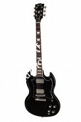 GIBSON SG Standard Ebony электрогитара, цвет черный, в комплекте кожаный чехол - фото 96203