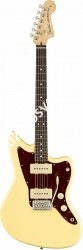 FENDER AMERICAN PERFORMER JAZZMASTER®, RW, VINTAGE WHITE электрогитара, цвет жёлтый, в комплекте чехол - фото 96613