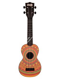 KALA KA-SU-MEHNDI Kala Ukadelic Mehndi, Soprano укулеле, форма корпуса - сопрано, цвет черный , рисунок 'Mehndi' на верхней деке - фото 96725
