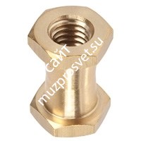 066 Переходник с гнезда 1/4" на гнездо 3/8" с гайками - фото 99826