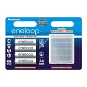 Panasonic Eneloop AA 1900 4BP (BK-3MCCEC4BE) с кейсом