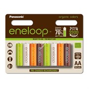 Panasonic Eneloop AA 1900 ORGANIC COLORS 8BP (BK-3MCCE/8RE)
