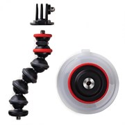 Держатель на присоске Suction Cup &amp; GorillaPod Arm (черный/красный)
