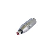 Neutrik NA2MPMF - адаптер-переходник, RCA Female «мама» с красным изолятором -> XLR 3 Male «папа»