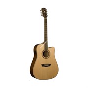 Washburn WD10SCE - электроакустическая гитара Dreadnought, матовая с вырезом