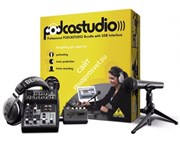 Behringer PODCASTUDIO USB Набор для цифровой зукозаписи: USB интерфейс UCA 200, микшерный пульт XENY